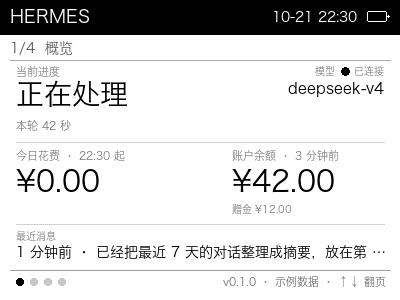 パーソナル AI アシスタント状態表示の 400×300 サンプル